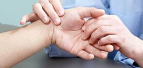 Diagnosis of pain in the finger joint