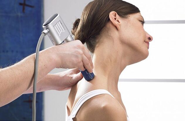 Shock wave therapy for osteochondrosis of the cervical spine
